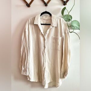 XXL Aerie Gauze Button Down Shirt
